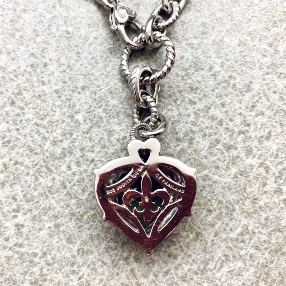 Vintage Judith Ripka Heart Pendant and Chain - Picture 15 of 16
